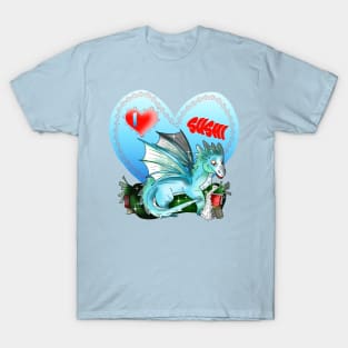 dragon roll I love sushi heart T-Shirt